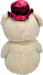72 Pieces White & Pink Teddy Bears with Cap (35cm)
