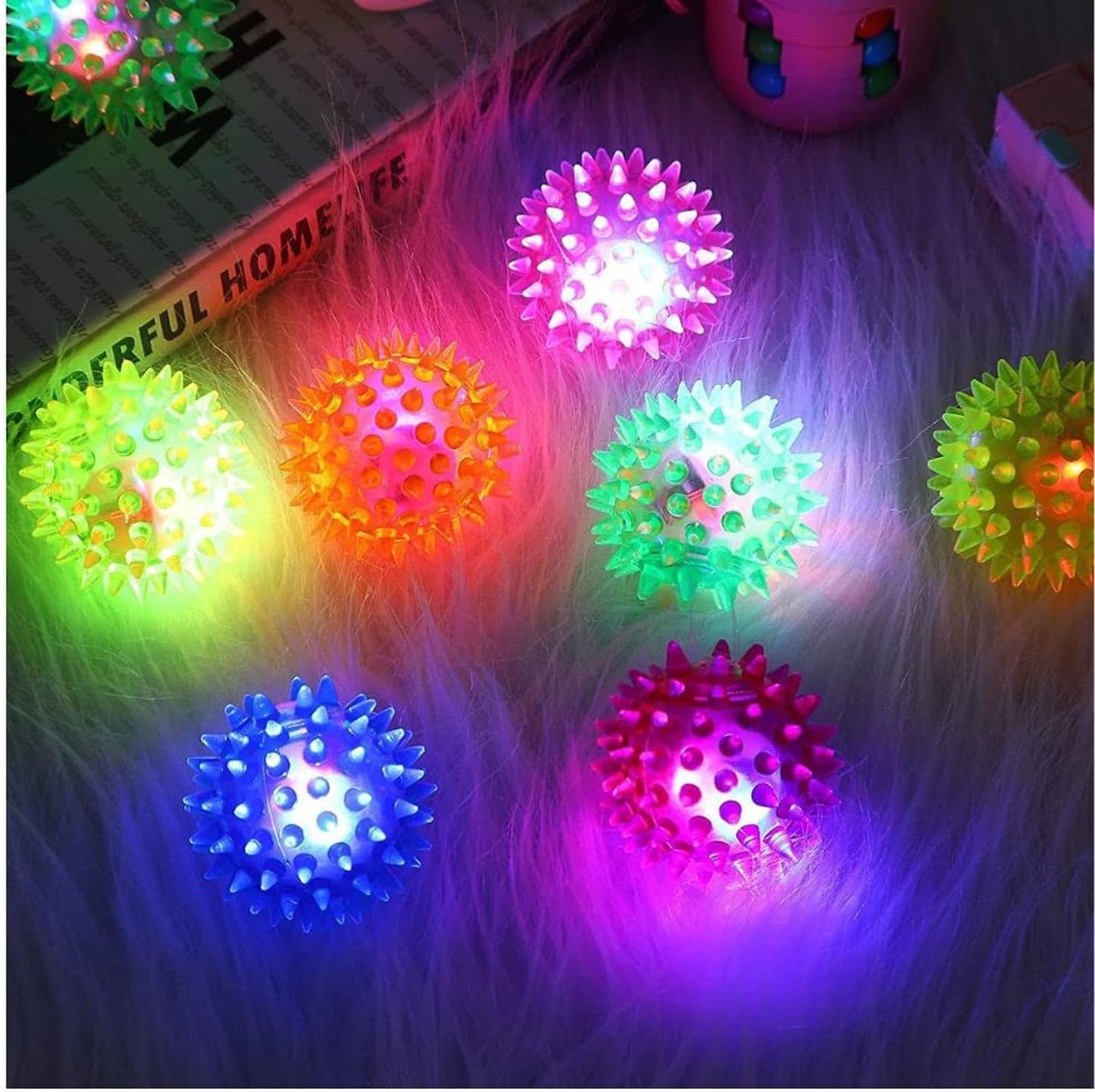 Inflatable Squeeze Toy Bal with Sprinkles Random Colors, Pack Of 3