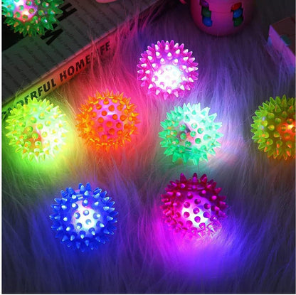 Inflatable Squeeze Toy Bal with Sprinkles Random Colors, Pack Of 3