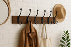 120 Pieces Wall-Mounted Farmhouse Coat Racks (5 Hook Barnwood Coat Storage for Entryway – Bedroom – and More)