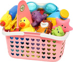 144 Pieces Pink Plastic Organizing Storage Baskets with Handles and Holes - Multi-Purpose Small Bin for Kitchen (Bathroom – Toys – and More - Durable – BPA-Free – Lightweight and Easy to Clean)