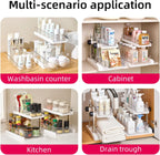 72 Pieces Multi-Tier Sink Storage Racks (White – Durable PET – PP & Stainless Steel – 36cm x 25.1cm x 26cm)