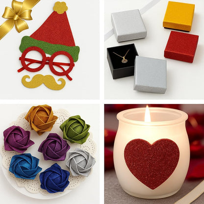 GLIT EVA Foam Sponge Sticker Sheets 10 Pack A4 Size 21cm x 29.7cm White for Crafts and DIY Projects