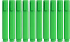 96 Pieces Classic Highlighter Pen Sets (Fast-Drying – Long-Lasting Rainbow Colors with Large Ink Reservoir – Twist Cap – PP Barrel for Durability – Refillable for Sustainable Use – Set of 10 Pieces – Green)