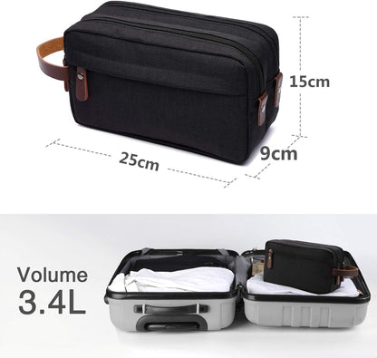 Men's Travel Toiletry Organizer Bag – Compact, Waterproof, and Multi-Compartment Travel Essentials Kit for Toiletries, Grooming, and Cosmetics – Durable Hanging Design for Easy Access,Assorted
