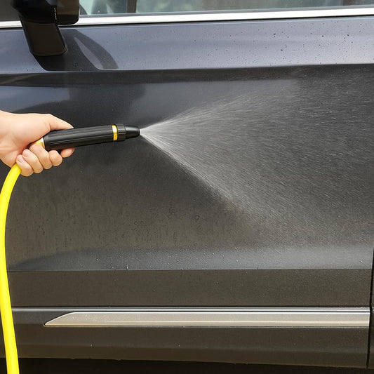 Garden Hose Nozzle Kit - Premium Black Brass Nozzle with 3 Adjustable Spray Patterns, Heavy-Duty Metal Construction, Ideal for Outdoor Watering and Cleaning, Ergonomic Grip