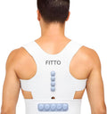 96 Pieces Full Back Shoulder Braces for Posture Correction Support - White