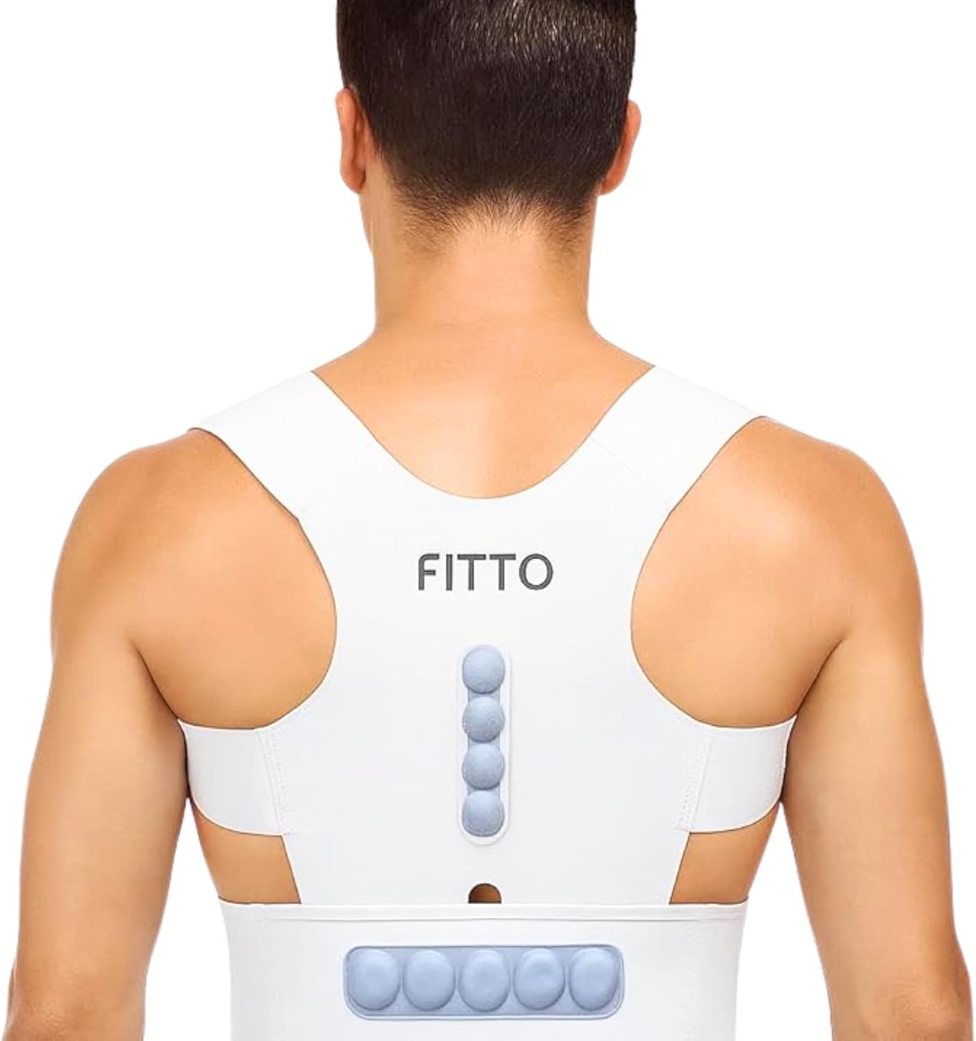 96 Pieces Full Back Shoulder Braces for Posture Correction Support - White