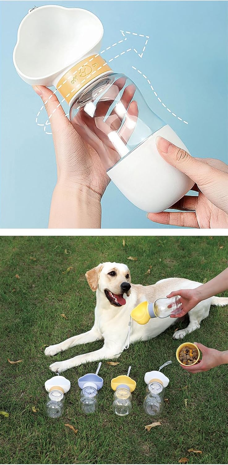 96 Pieces Dog Water Bottles (Dual Chamber Design – 350ml + 200ml – Assorted Colors)