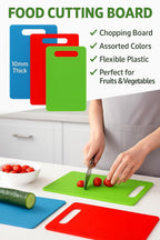 96 Pieces Food Cutting Boards (10mm Thick – Colorful Plastic – Hygienic Kitchen Accessory)