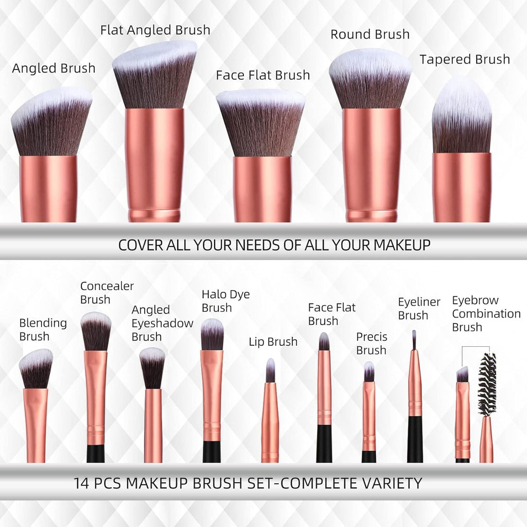 120 Pieces 12 Pieces Makeup Brushes Set - Naked 3 Professional Makeup Brush Kits with Soft Bristles for Face & Eye Makeup (Includes Foundation – Blush – Eyeliner – Eyeshadow Brushes & Storage Case)