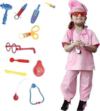 60 Pieces Doctor and Nurse Pink Scrubs Costume Set - Complete Outfits with Hat (Top – Pants – and Glasses - Perfect for Medical-Themed Parties and Halloween)