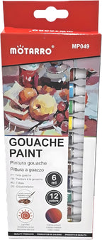 96 Pieces Gouache Paint Sets (12 Vibrant Colors – 6ml Tubes – Ideal for Artists – Students – and Hobbyists)