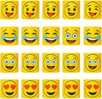 96 Pieces Mini Slinky Emoji Silly Faces Springs Toys (24 Pack – Fun Party Bag Filler – Ideal for Kids' Birthday Party – Stocking Stuffer – Classroom Rewards – and Carnival Prizes)