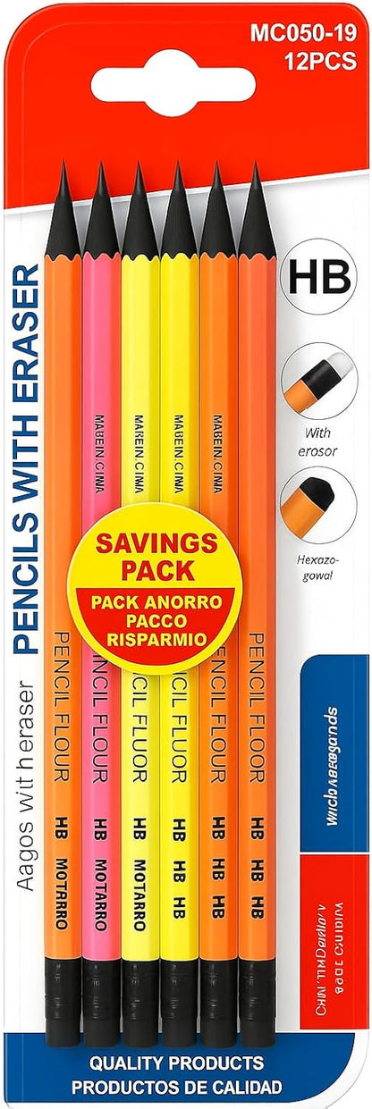 HB Pencil 19 cm, Ideal for Writing and Drawing, Pack of 12