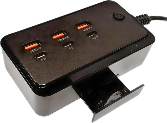 Power Strip with 3 USB & 3 Type C Ports 35W Fast Charge Multi Outlet Surge Protector