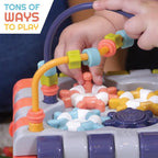 60 Pieces Interactive Toddler Cube Toys with Music (Lights – Shape Sorting – Gears – and Noise Makers - Motor Skills Development Toy for Kids)