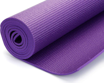 4mm Thick Yoga Mat, 61x183cm - Non-Slip, Eco-Friendly Purple Exercise Mat for Yoga, Pilates, Fitness, and Home Workouts - Extra Cushioning for Joint Support