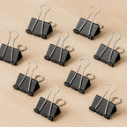 144 Pieces Binder Clips - Heavy Duty Metal Clamps for Organizing Papers (Files – Office Supplies – and Schoolwork - Durable – Reusable – Ideal for Home – Office – and Classroom Use (12Pcs 41mm – Black))