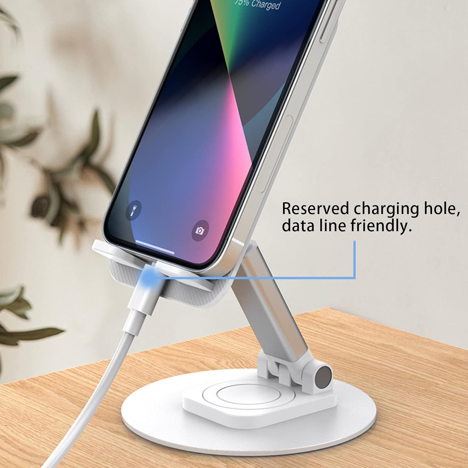 96 Pieces 360° Rotatable & Foldable Mobile Holders for Flat Surfaces (Universal Adjustable Cell Phone Stand – Hands-Free Desk Phone Holder for Office – Kitchen – Bedside – Video Calls & Streaming)
