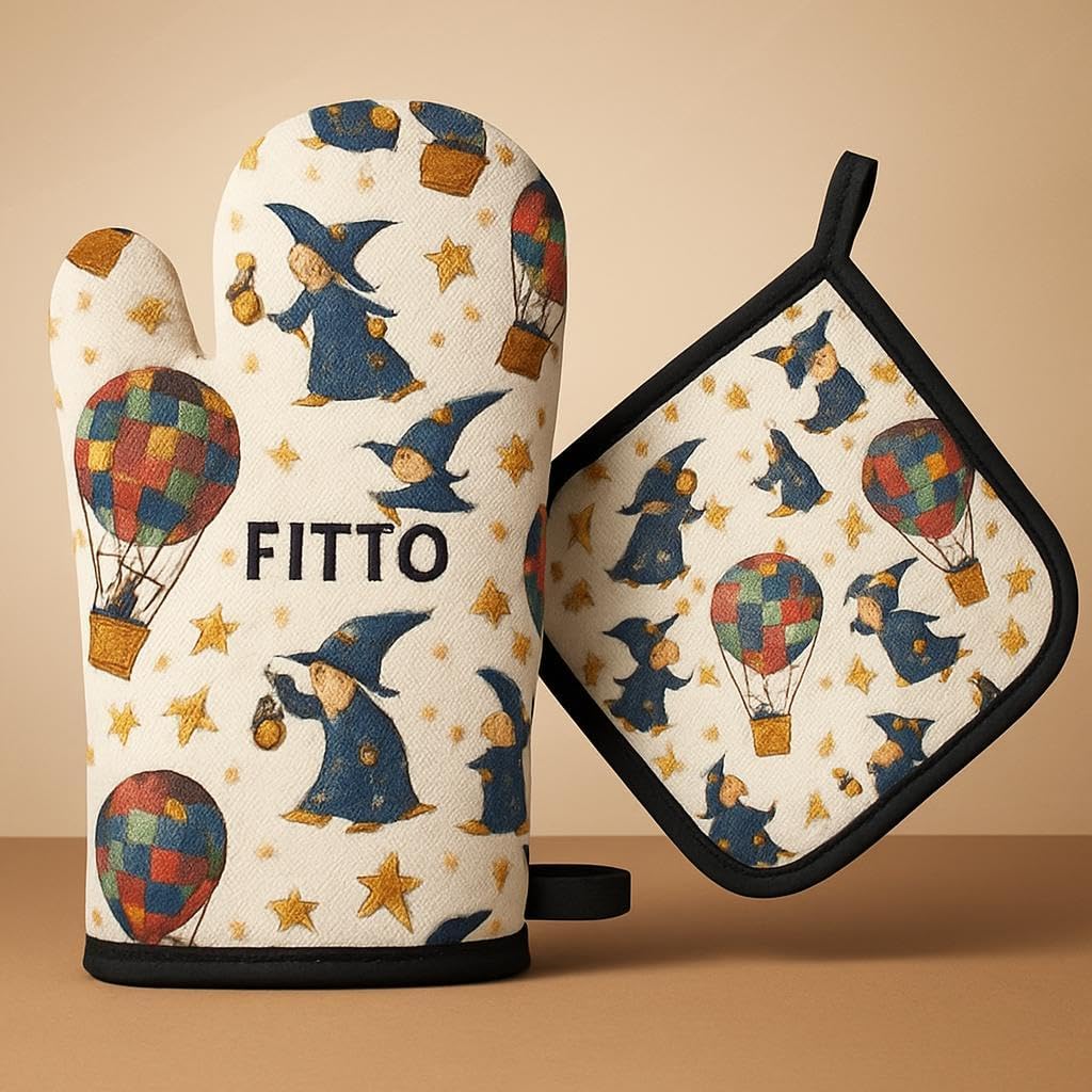 144 Pieces Oven Mitt and Pot Holder Set - Elegant Quilt & Reversibles with Non-Slip Grip (Heat-Resistant Cotton Kitchen Essentials (Glove 17x32 cm – Pot Holder 20x20 cm))