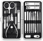 96 Pieces Nail Clippers Sets (18-Piece Stainless Steel Professional Manicure and Pedicure Kit – Fingernail & Toenail Clipper Cutters with Luxurious Travel Case – Grooming Tools for Men & Women by)