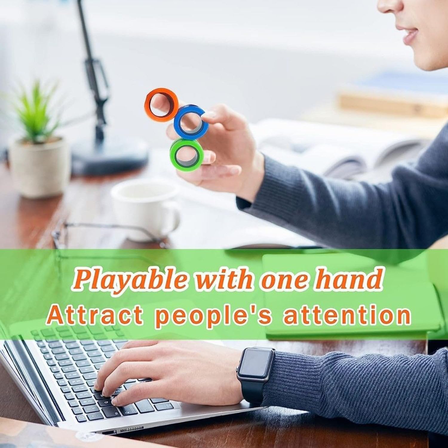 120 Pieces Magnetic Rings - Unique and Fun Novelty Toys for Stress Relief and Entertainment