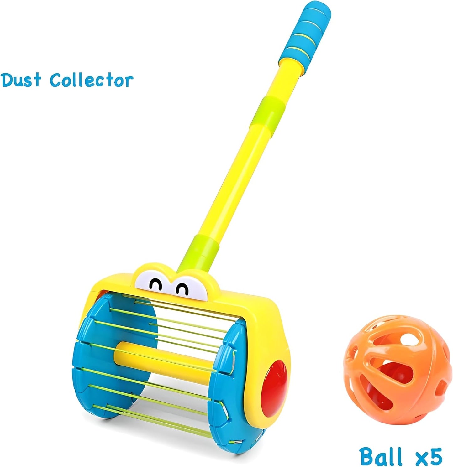 Toddler Angry Kettle Ball Launcher Toy with 5 Balls, Blue & Red Scopes, Light & Music Features