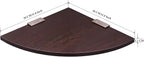 96 Pieces Corner Shelf Wall Mounts (12inch – Oak Wood – Floating – Round End – Small Corner Nightstand – Plant Shelf – For Kitchen Living Room Bedroom)