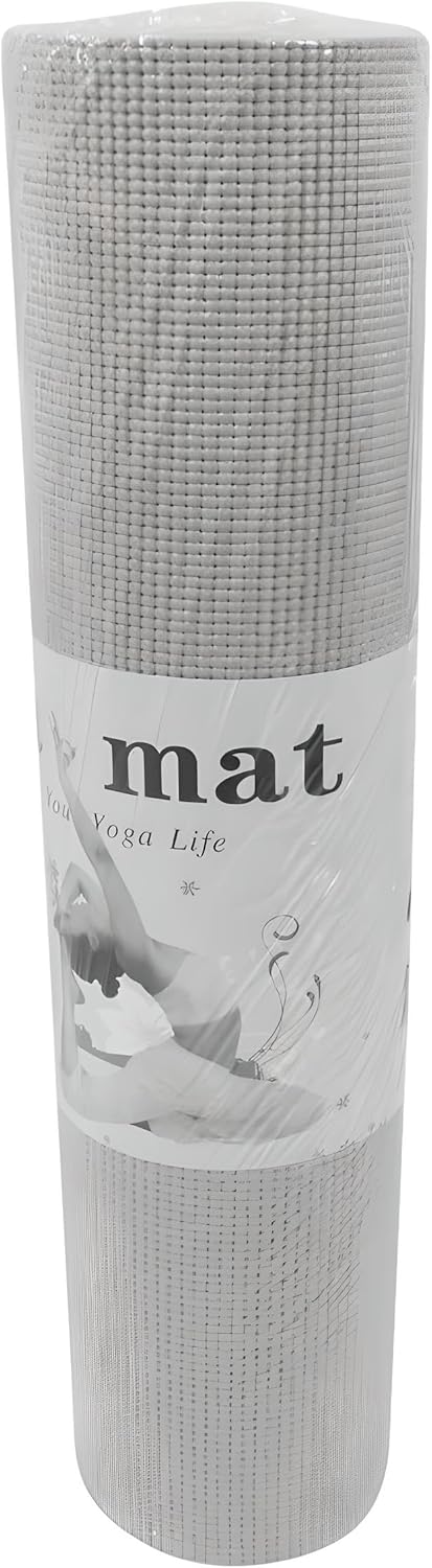 96 Pieces 4mm Thick Yoga Mats (61x183cm - Non-Slip – Eco-Friendly Exercise Mat for Yoga – Pilates – Fitness – and Home Workouts - Extra Cushioning for Joint Support – Gray.)