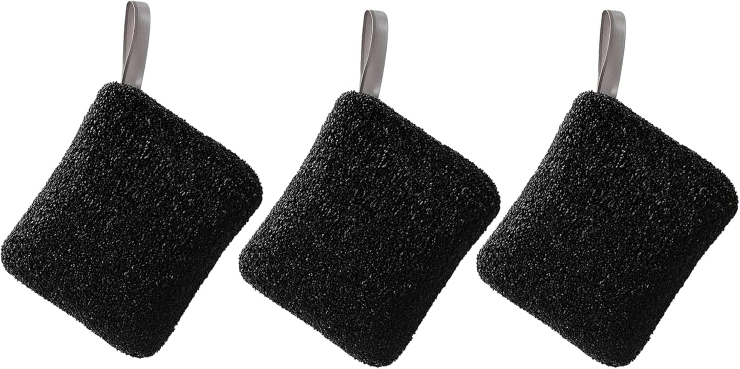 Textured Scrubbing Cloth – Multi-Purpose Cleaning Pads – Black & White – 20.2g – Polyurethane + PET + Polyester – Pack of 3