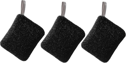 Textured Scrubbing Cloth – Multi-Purpose Cleaning Pads – Black & White – 20.2g – Polyurethane + PET + Polyester – Pack of 3