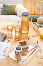 72 Pieces Clear Acrylic Serving Tray Sets with Handles - Stylish Home and Office Decor in Gold (Perfect for Entertaining – Organizing – and Serving)