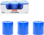 120 Pieces Blue Pillar Candle Unscenteds (5x5cm Long Burning – Smokeless White Wax Candle for Home Decor – Weddings & Events – Centerpiece – Relaxation – Home Décor – Wedding Decoration)
