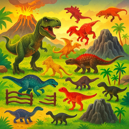 Realistic Wild Animal Figures - 27 Pc Set of Vinyl Plastic Animals for Kids