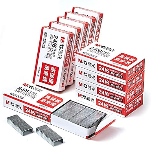 Fitto 24/6 Stapler Pins, 1mm Thick, Durable & Reliable, 20 Packs Box – Heavy-Duty Office Supplies for Standard & Heavy Paperwork, High Capacity, Smooth Staples for 24/6, Ideal for Home & Office Use