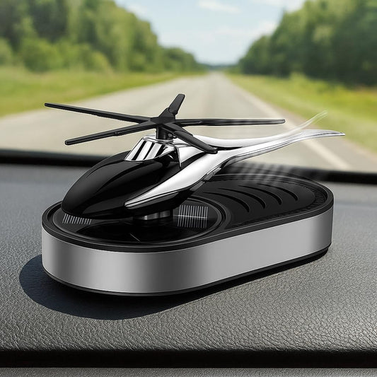 Helicopter Car Aromatherapy Decor, Air Freshener, Solar Energy Rotating, Aromatherapy, Solar Powered, Helicopter Shape