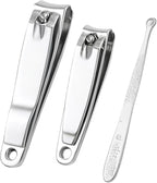 96 Pieces Nail Clipper Set Stainless Steel Fingernail & Toenail Clippers 2pcs (7.85x1.6cms (6.15x1.2cm) Manicure Pedicure Travel)