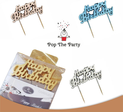 1Pc Happy Birthday Letter Cake Candle - Silver, Cake Decoration, Birthday Cake Topper