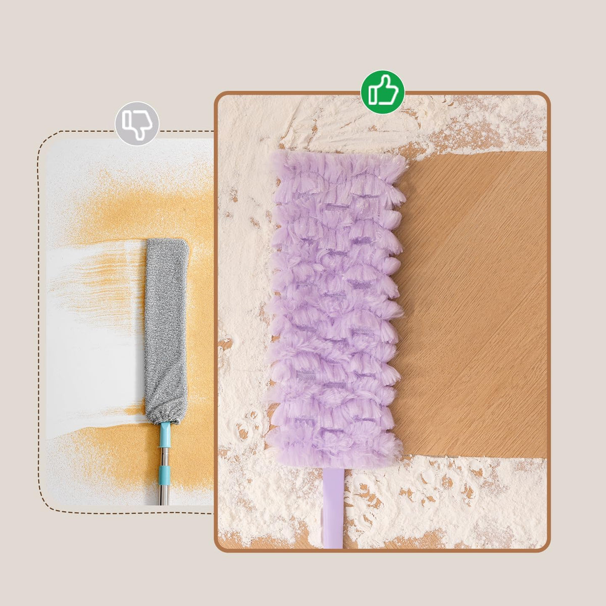 144 Pieces Microfiber Cleaning Tools for Beneath-Bed Dusting (Purple – Pack of 5)