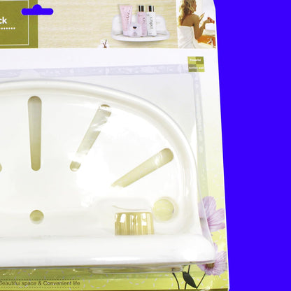 Wall Attachable Shower Shelf 17x10CM – Space-Saving Bathroom Organizer for Towels & Toiletries