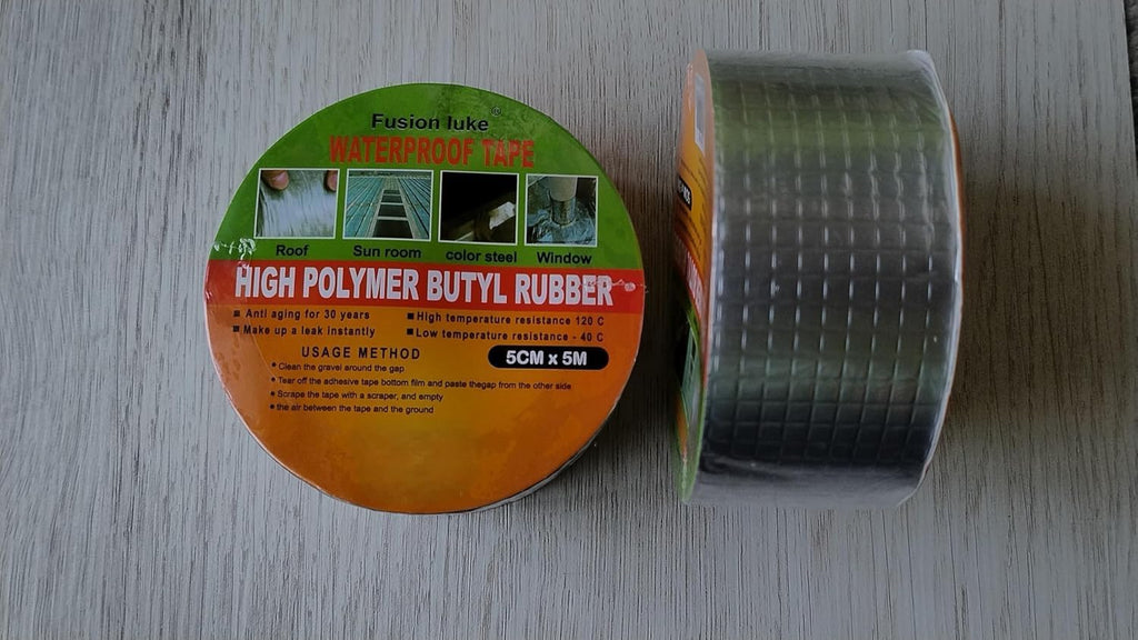 120 Pieces Aluminum Foil Butyl Tapes (5cm x 5m – Super Waterproof Tape for Roof Leaks – Surface Cracks – Window Seals – Boat Sealing – and Pipe Ruptures)