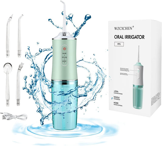 Fitto Water Flosser, USB Rechargeable Cordless Oral Irrigator, 3 Modes for Deep Cleaning, Portable Dental Care, Waterproof, for Travel & Home Use