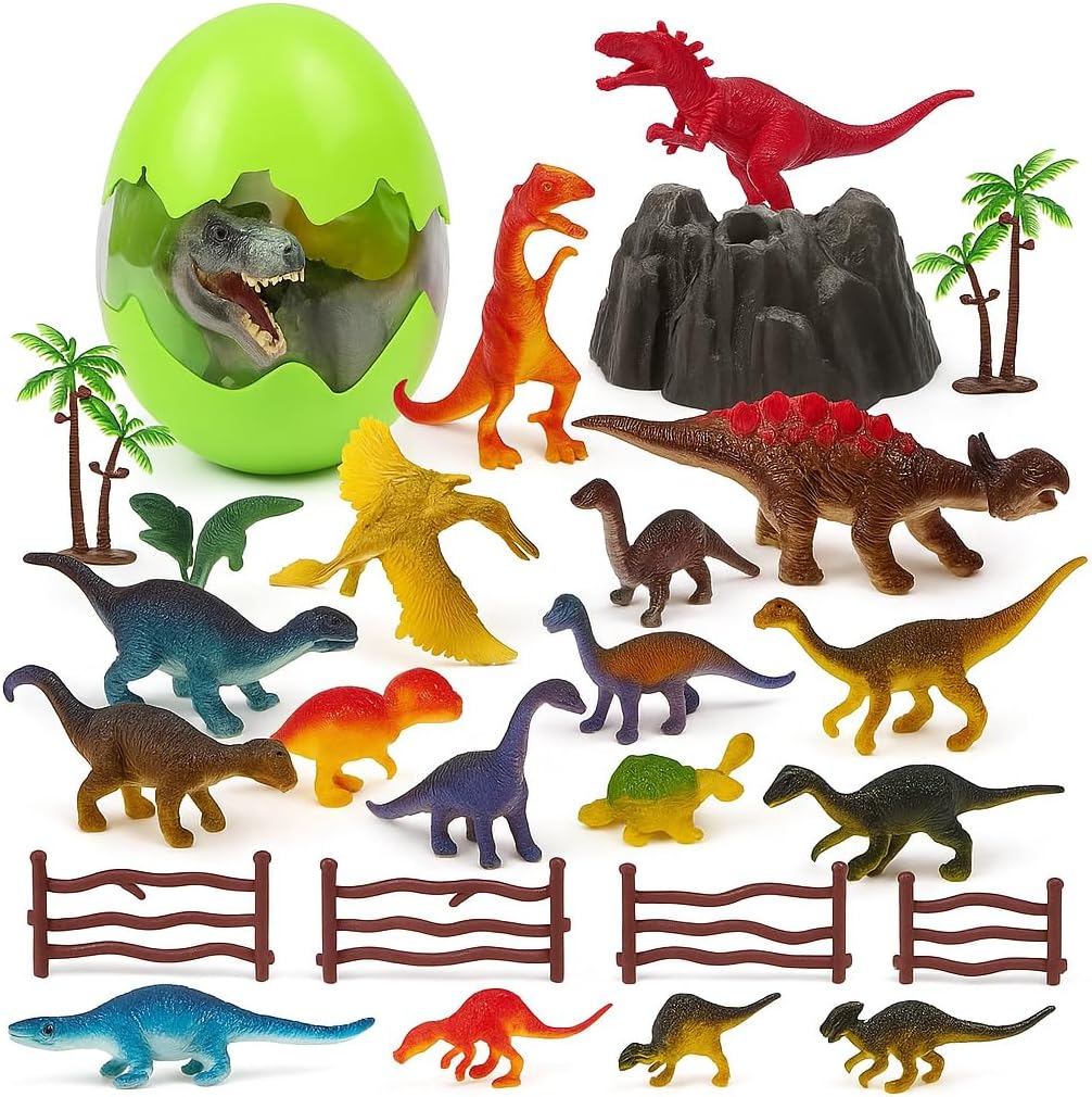 Realistic Wild Animal Figures - 27 Pc Set of Vinyl Plastic Animals for Kids