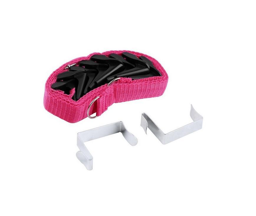 Multi-Color Hanging Straps with Clips for Space-Saving Organization