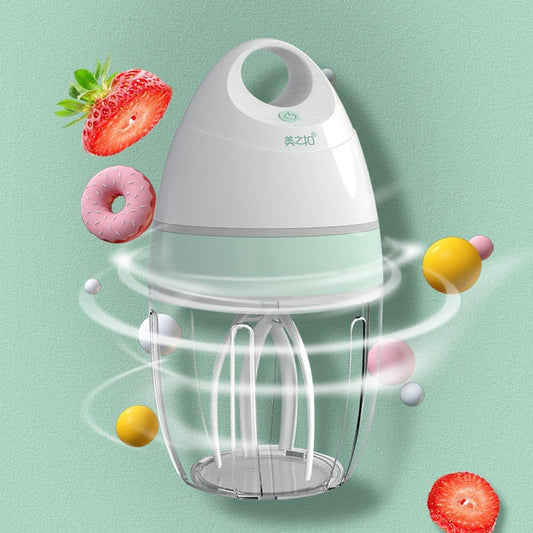 Compact Electric Food Chopper in White and Mint Green