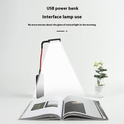 USB-Powered LED Lamp with Flexible Neck in Black and Red