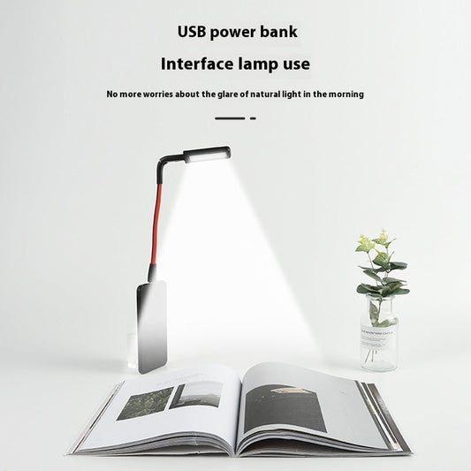 USB-Powered LED Lamp with Flexible Neck in Black and Red