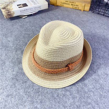 Eco-Friendly Straw Fedora Hat with Black Band
