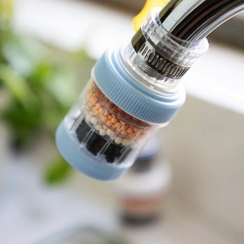 Water-Saving Faucet Water Filter with Replaceable Beads